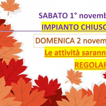 CHIUSURA 1° NOVEMBRE